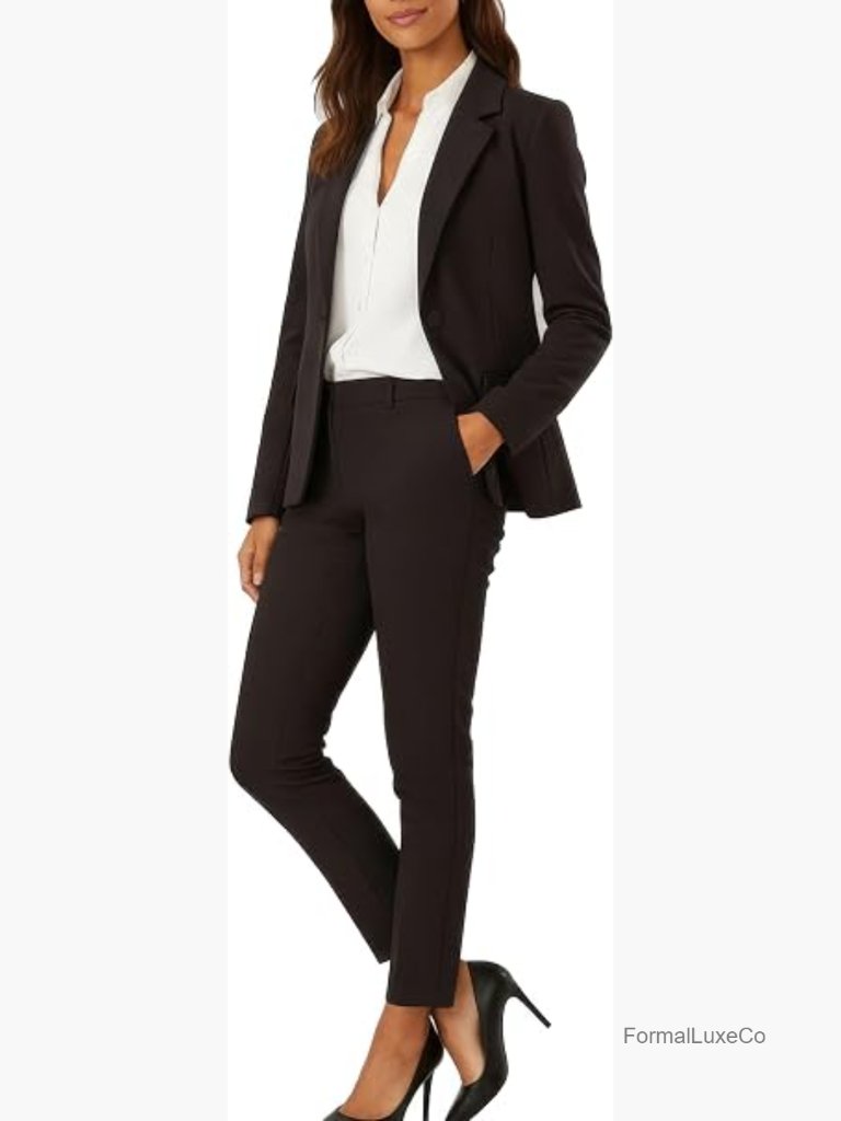 Two Piece Pant Suit Set, Business Blazer And Trousers, Professional Work Outfit